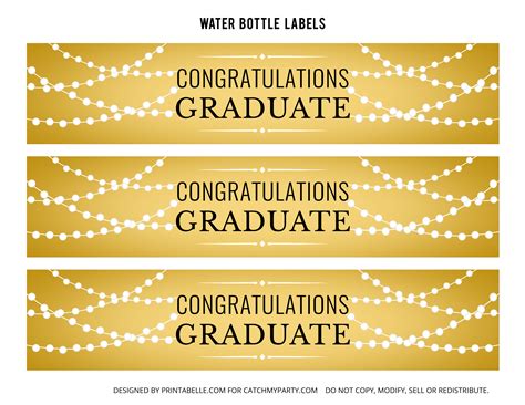 Graduation Labels Template Free